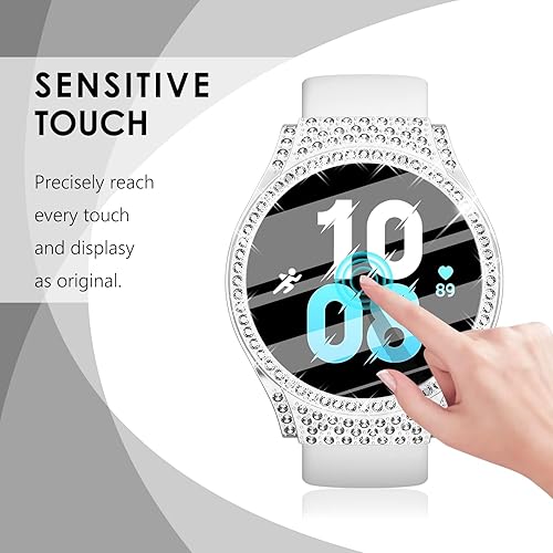 Miniatura 6 de Wingle Funda de poliuretano termoplástico suave para Galaxy Watch 5 Galaxy Watch 4 de 1.575 pulgadas, 4 unidades de protector de pantalla con