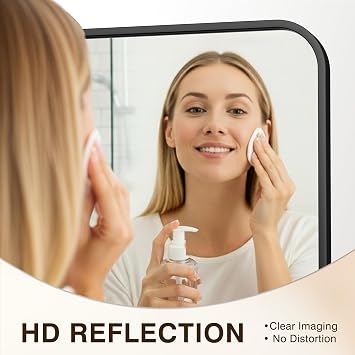 FICTOR Bathroom Mirror for Over Sink, 2 Pack 30x20 Vanity Mirror, Black