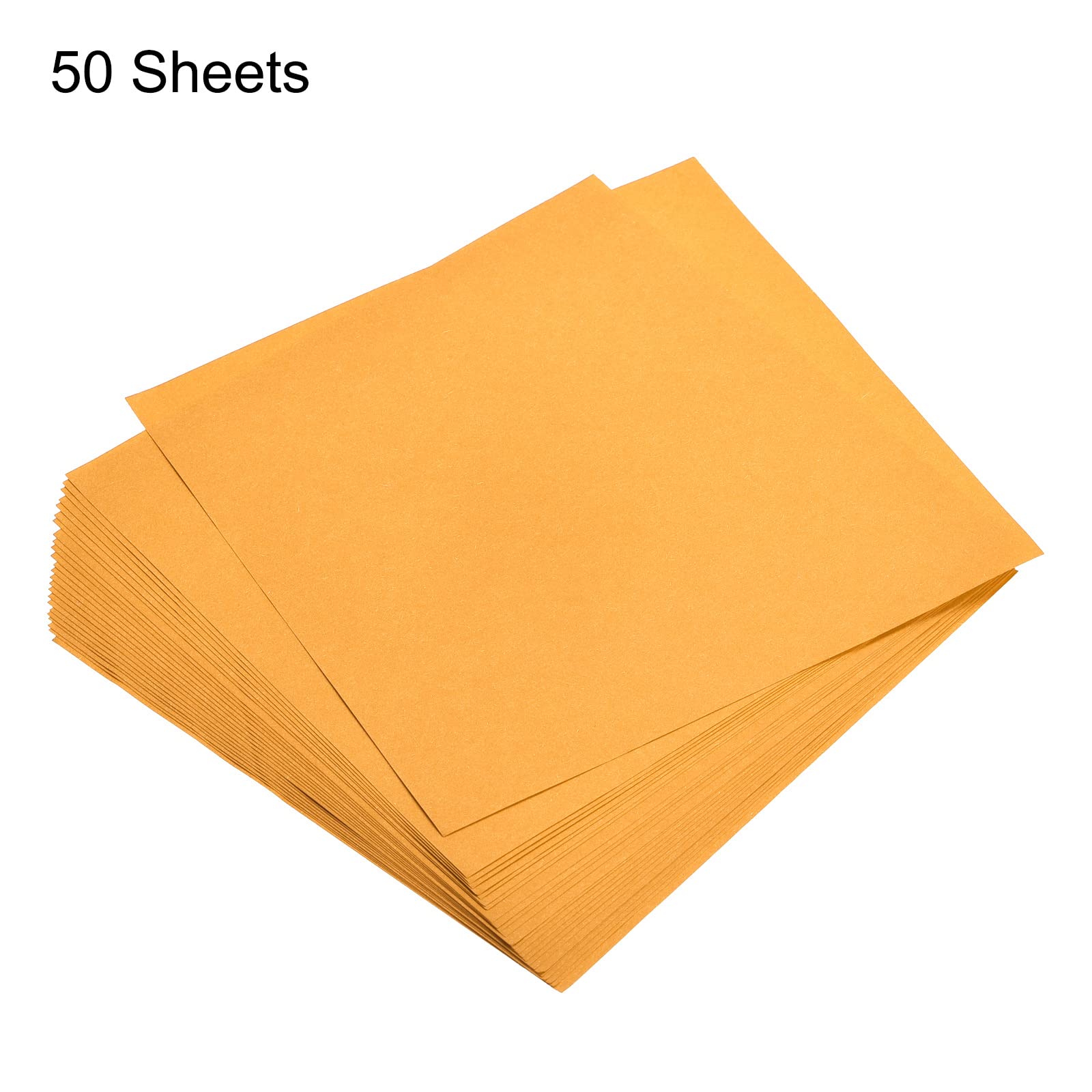 Lot De 50 Feuilles Origami Double Face Orange Fluo 15x15 Cm - Papier Carré Pour Pliage, Arts Créatifs