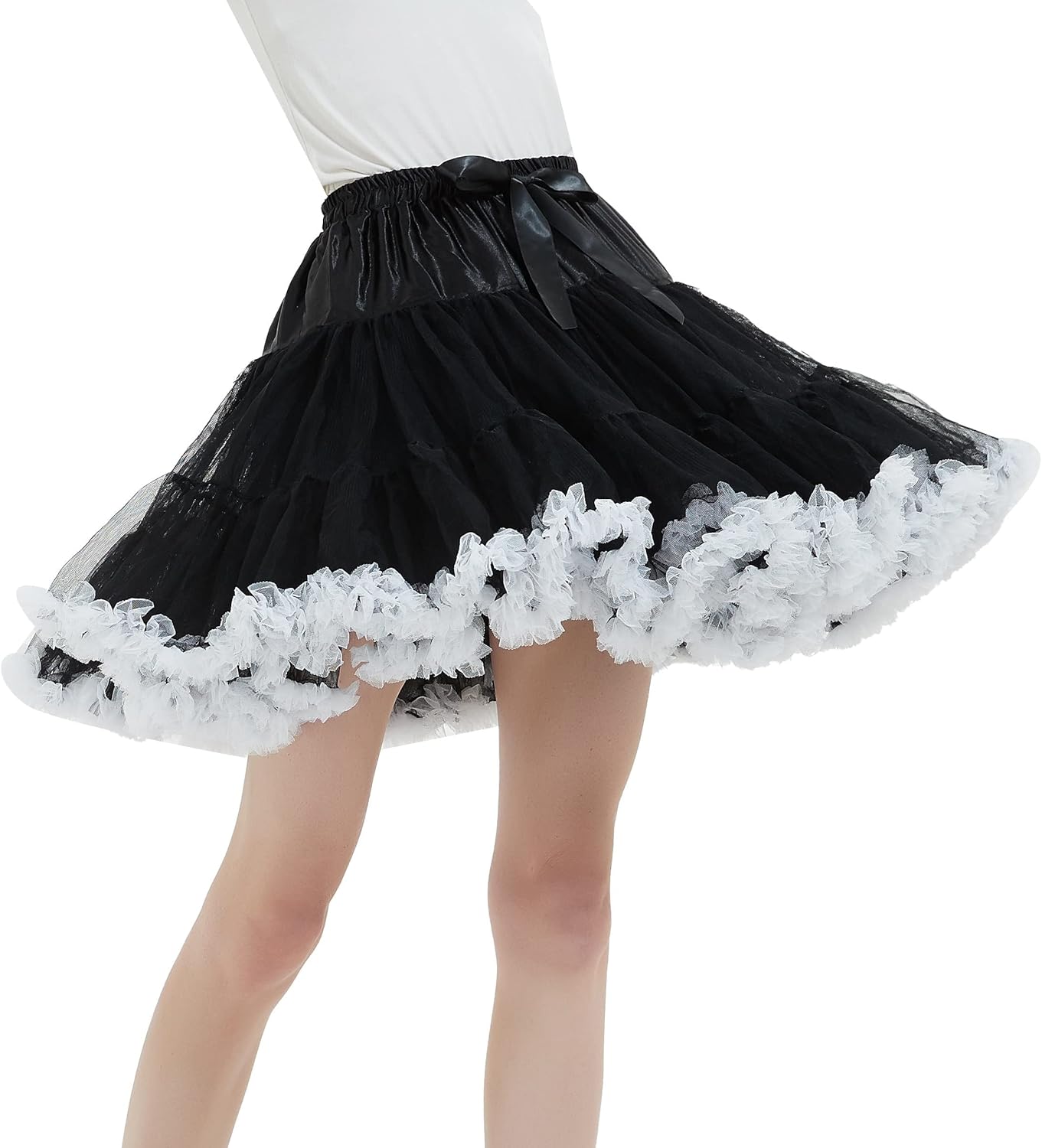 *daisysboutique* Women's High Wasit Petticoat Skirts Mesh Tulle Underskirt Ballet Tutu Crinoline Elastic Fluffy Rockabilly - Image 3