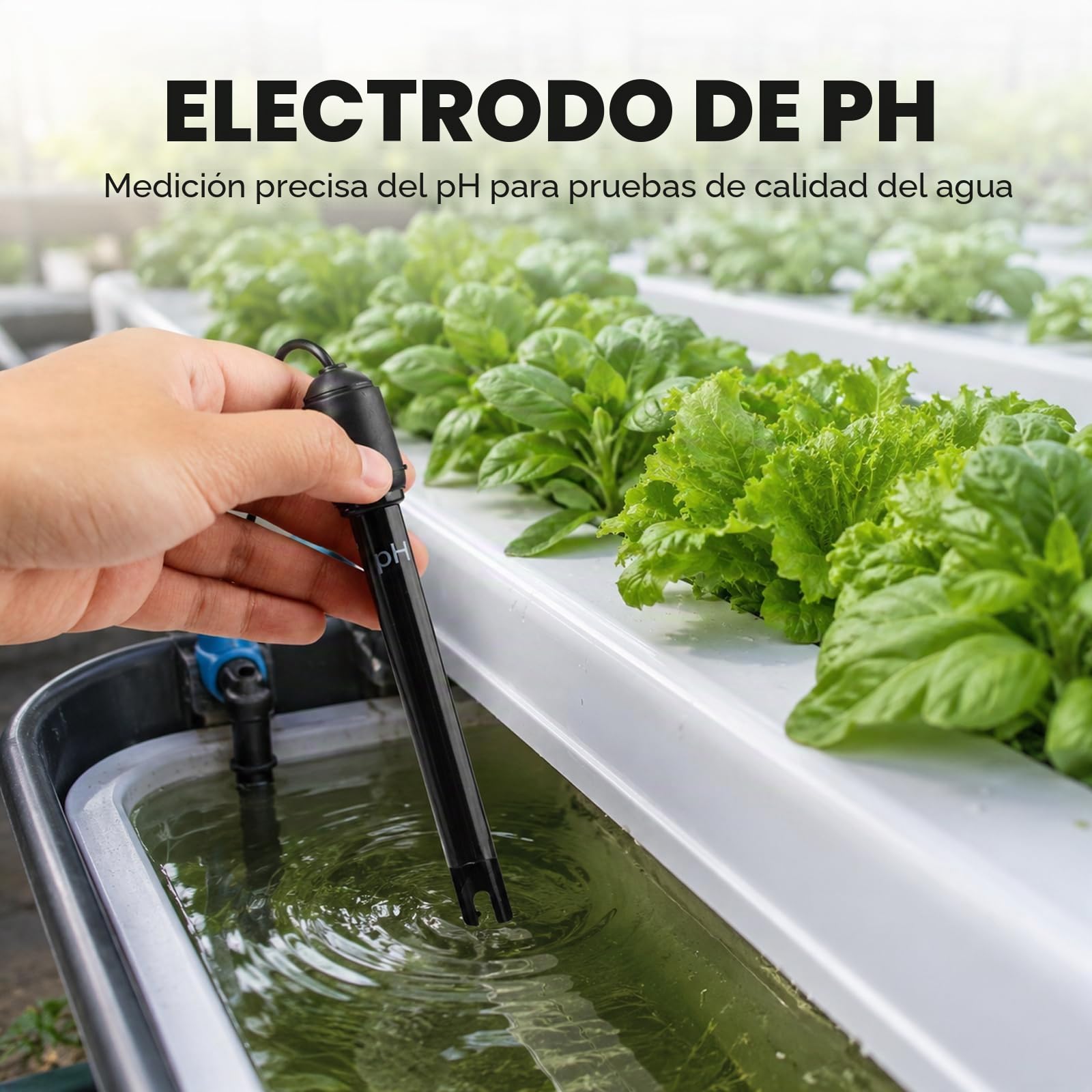 Largo Cuerpo pH Electrodo con BNC Enchufe Sonda 300cm Cable 0-14pH para pH Metro, pH Controlador pH Dispositivo Económico Sensor