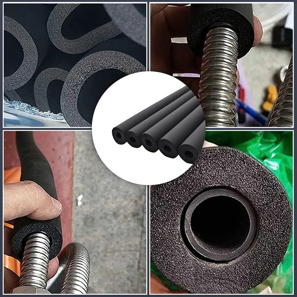 Tubo de espuma aislante, Manga de aislamiento tubería espuma goma 1,9 m 6-48 mm x 15 for tuberías PPR automáticas gas CA(16mmx15mm)
