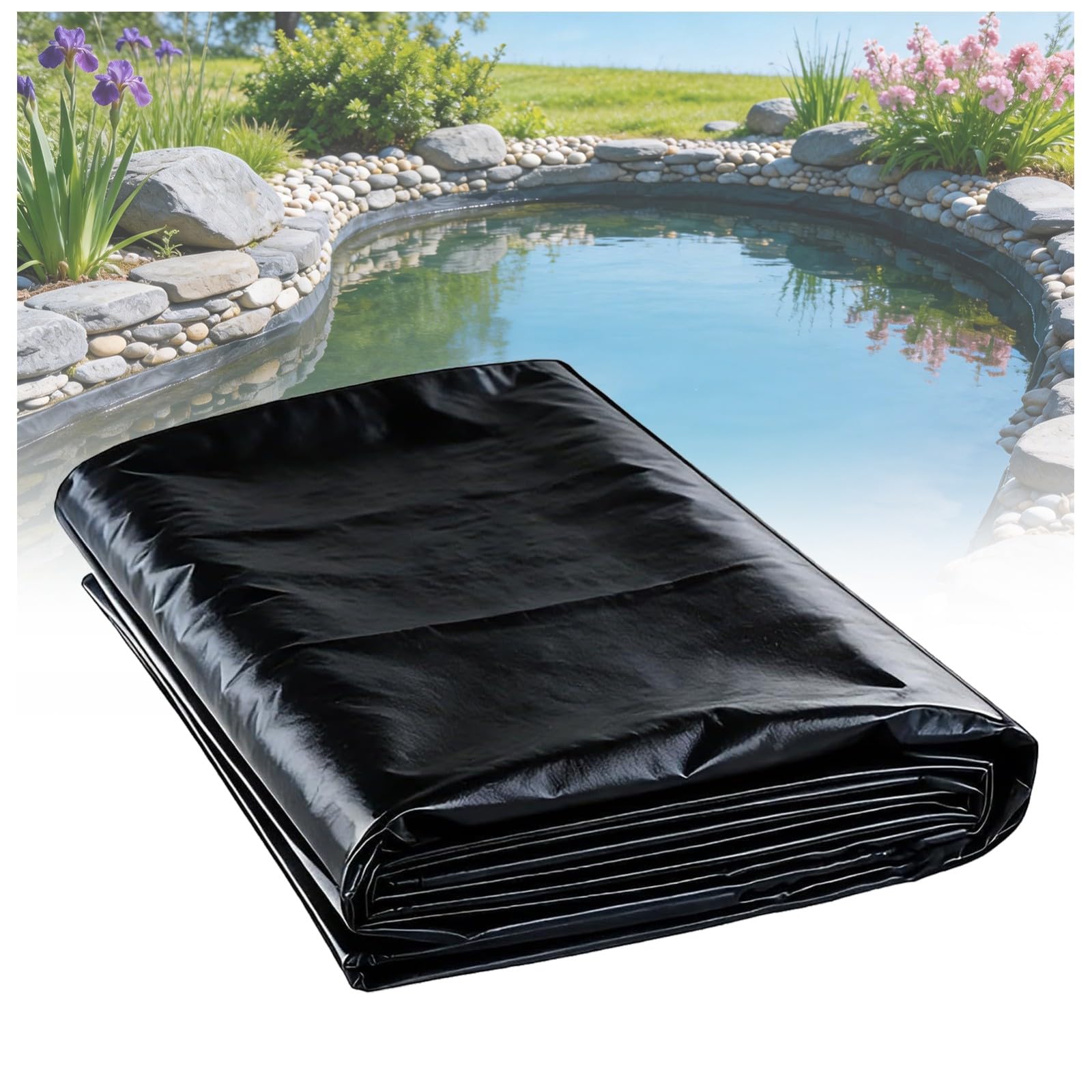 Bâche bassin 5x13.5m HDPE imperméable pour étang à poissons
