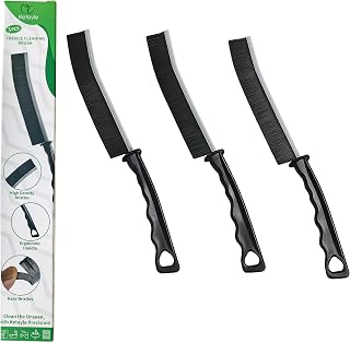 Hard Bristle Crevice Cleaning Brushes | Household Use, Durable Nylon Bristles, Ergonomic Handle, Eco-Friendly Design, Ideal for Tile, Corners, and Kitchen/Bathroom Deep Cleaning (3pcs Set)