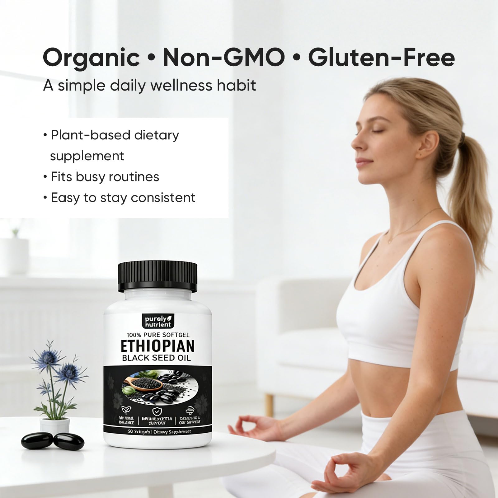 Ethiopian Black Seed Oil Capsules 4.64% Thymoquinone – Organic Cold Pressed Black Cumin Seed Oil Softgels, Non-GMO, Gluten-Free, 60 Softgels (1) — Amazon image 6