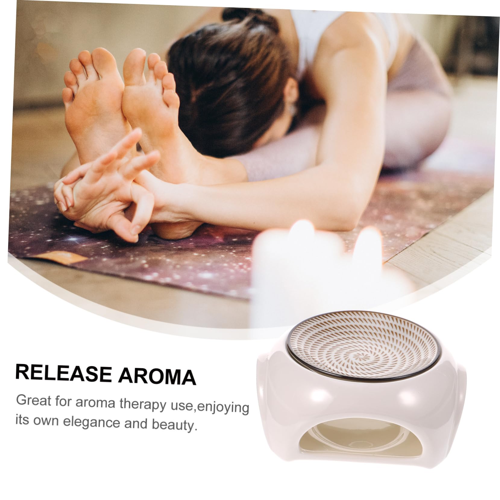 Weiße Keramik Aromatherapie Lampe für Schreibtisch und Studium