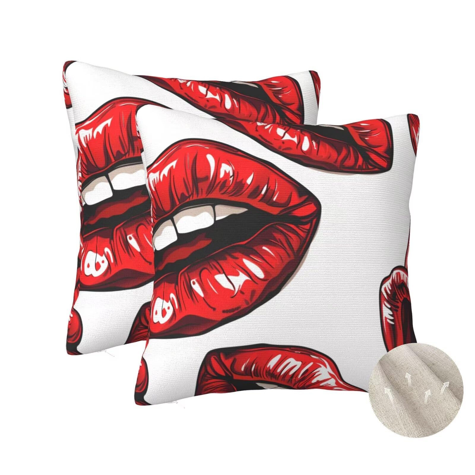 Cadeaux maison originaux lot de 2 housses de coussin 50x50 cm motif art