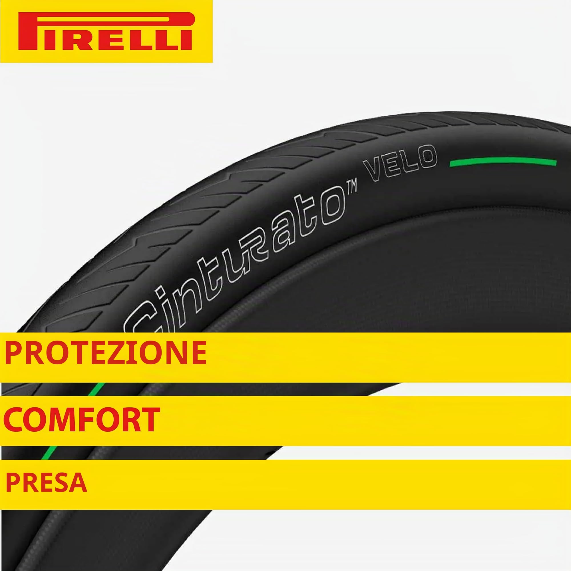 Pirelli Cinturato Velo, Pneumatico, 700x26C, Pieghevole, Tubeless Ready, Smartnet Silica, 60TPI