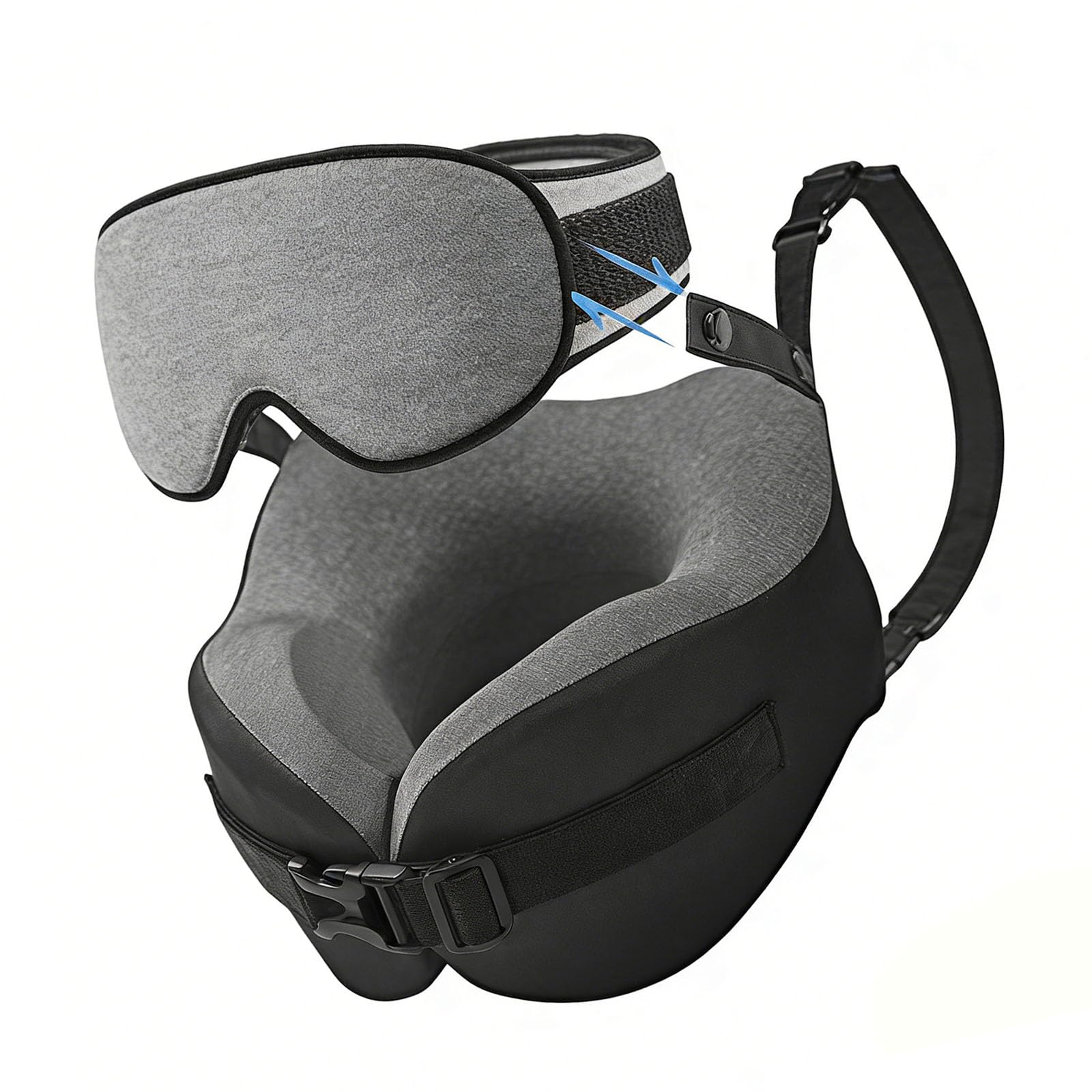 Almohada para Cuello, Espuma viscoelástica ultrasuave con Desmontable, cómoda Almohada para Cuello para Viajes Largos