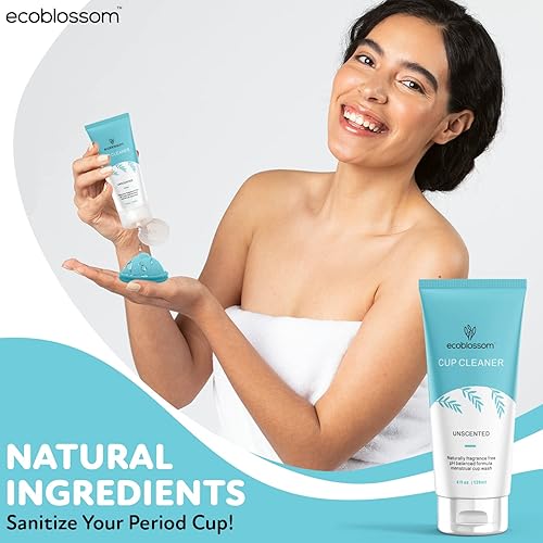 Miniatura 2 de EcoBlossom Limpiador de vasos menstruales  Esterilizador espumoso sin perfume para discos de silicona  Toallitas limpias, ingredientes orgánicos,