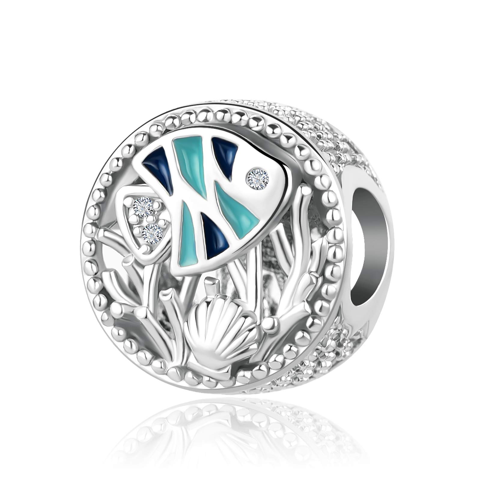 LSxABHoliday Beach Seaside Ocean Series Starfish Turtle Charm Compatible with Pandora Charms Bracelets