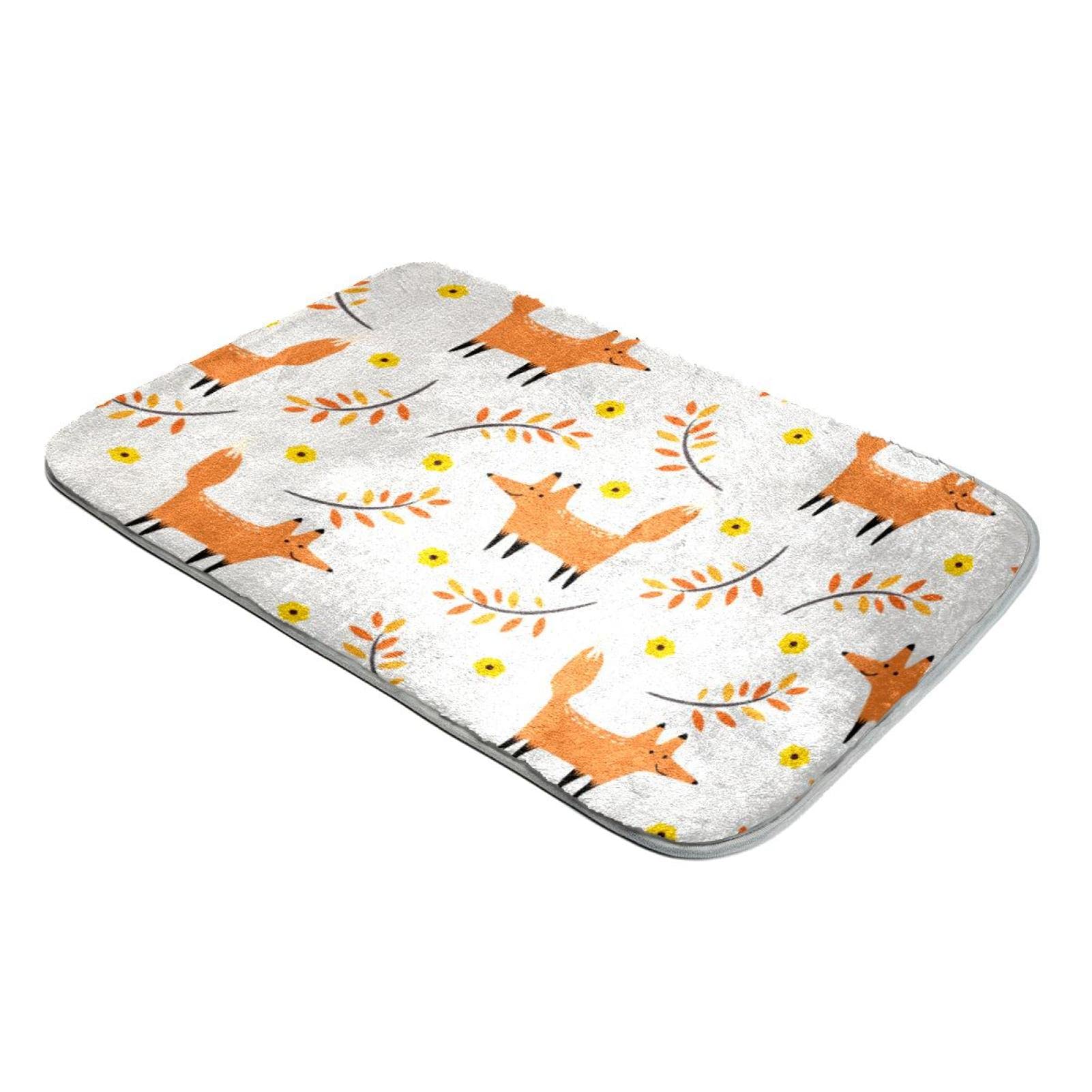 Tapis à poils longs ultra doux fausse fourrure motif renard pour réchauffer un sol froid