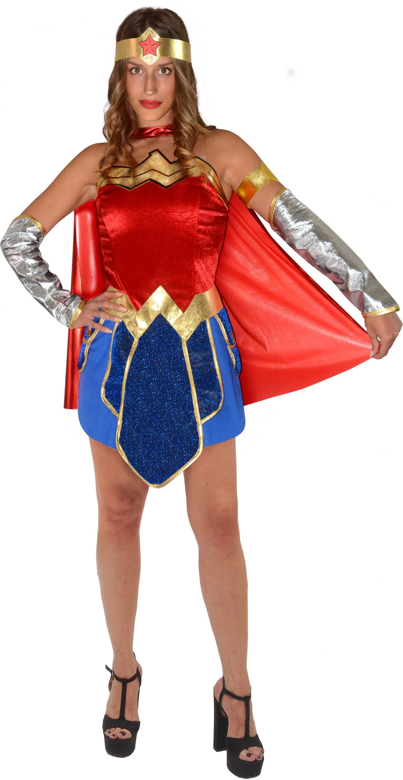 Pigiama Da Bambina Con Manica Corta – Wonder Woman Logo, Morbido Poliestere, Abito Da Notte Ufficiale DC Comics