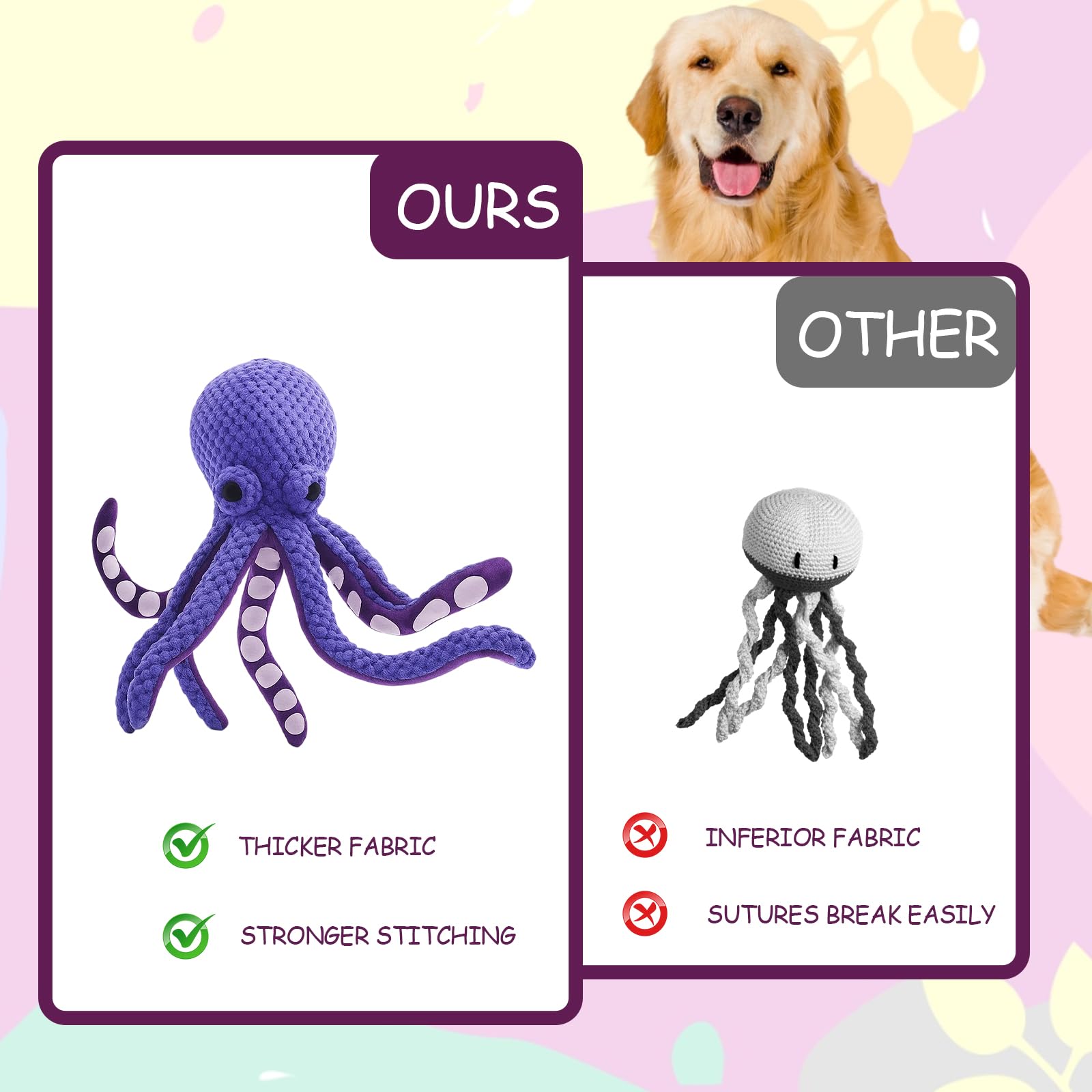 DXPETA 2025 New Octopus Dog Toy - Image 3