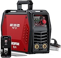 ARCCAPTAIN ARC205 Pro Stick Welder with APP Control - 205A Dual Voltage MMA/Lift TIG Inverter, Hot Start, Anti-Stick, Beginner-Friendly