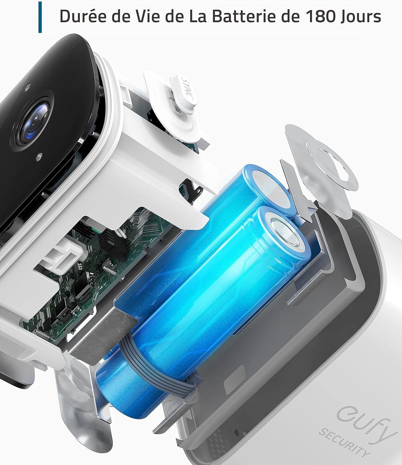 eufy Security eufyCam 2C Kit 3 telecamera wifi esterno senza fili, 180 giorni di durata della batteria, HD 1080p, impermeabilità IP65, visione notturna, compatibile con Alexa, nessun costo mensile