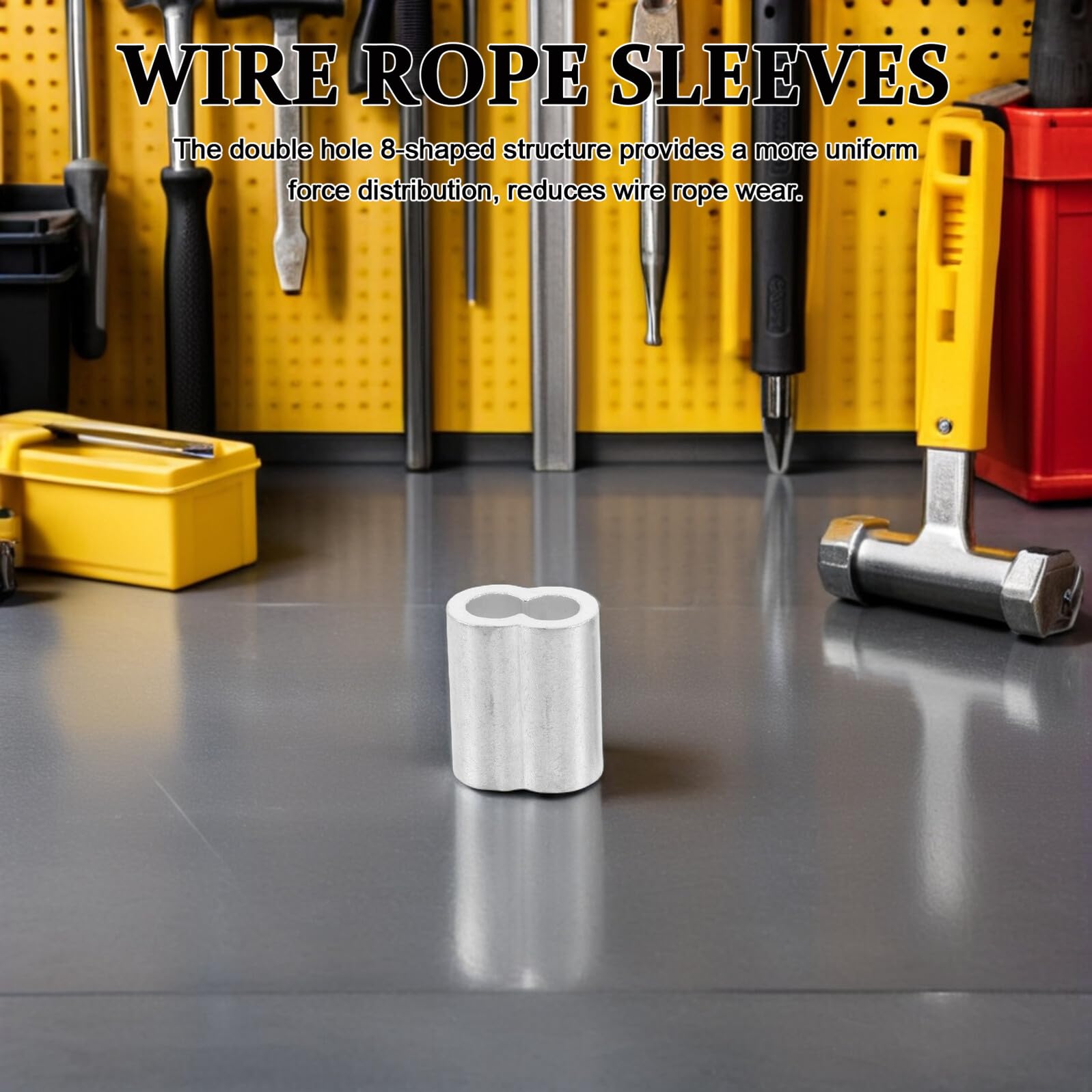Morsetti per Cavi Metallici Morsetto ad Alette Doppio Foro Guarnizioni di Crimpatura per Collegamento di Cavi Metallici Manicotti Terminali in Inox e Alluminio