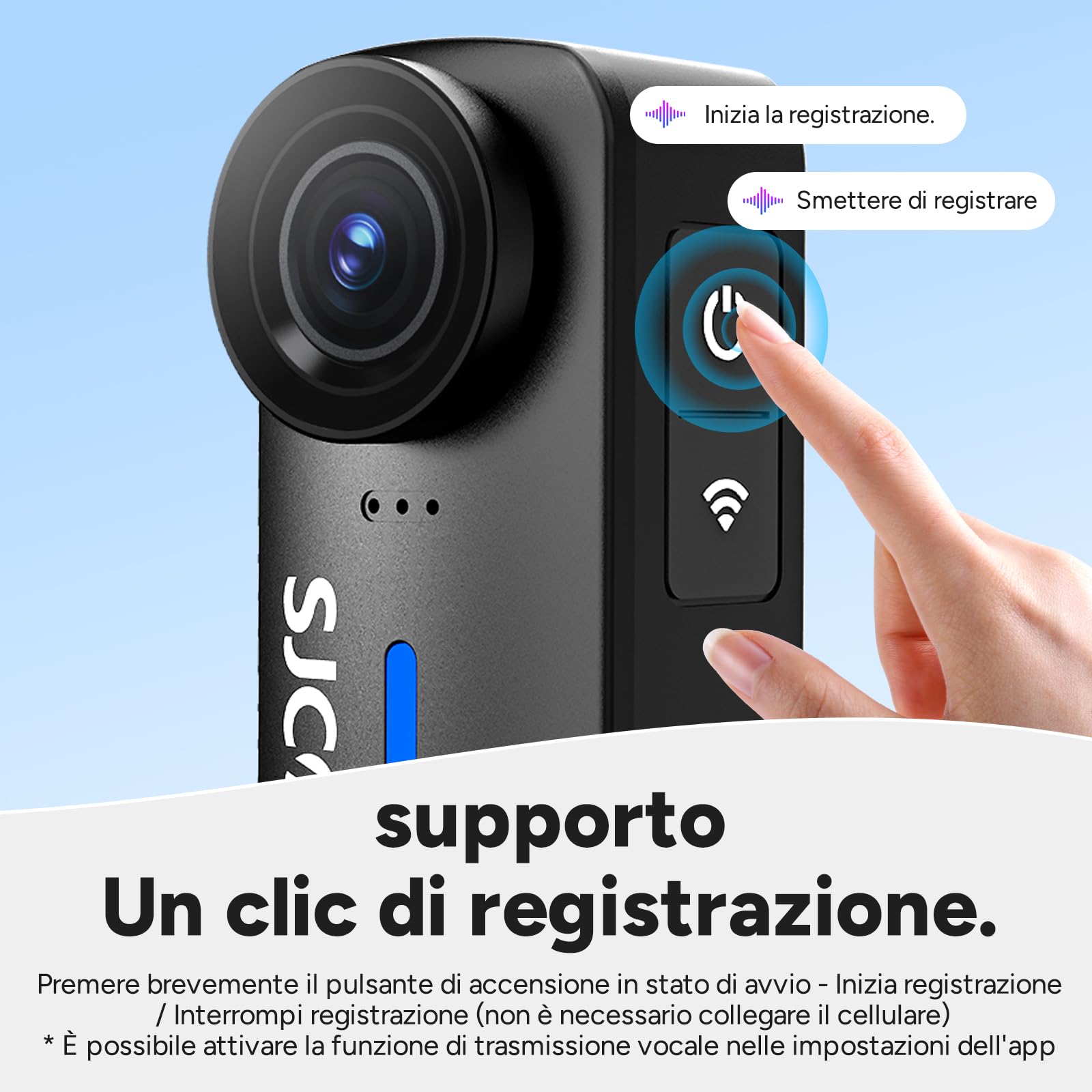SJCAM C110Plus Magnetic Combo 4K Pocket Action Cam FOV 170° Nero