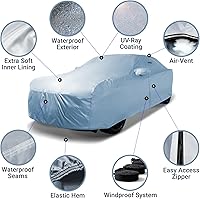 Vista 4 de iCarCover Funda de coche personalizada para Hyundai Genesis Coupe 2010-2016, impermeable, para todo tipo de clima, lluvia, nieve, protección solar