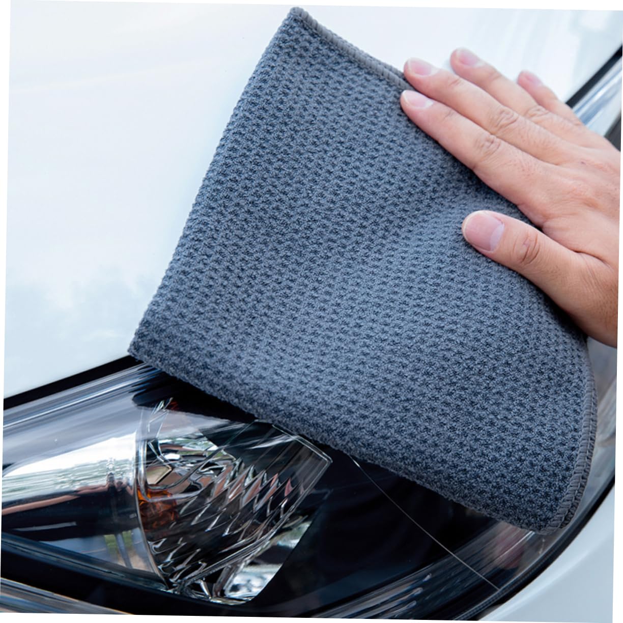 GLEAVI 5piezas Toalla De Microfibra Absorbente para Coche Paño De Limpieza Reutilizable y Secado Rápido para Limpieza Interior y Exterior De Vehículos
