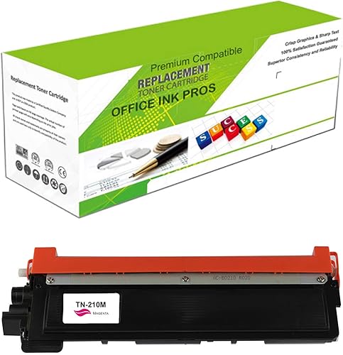 Tinta y tóner premium  Cartucho de tóner refabricado para TN-210M - Cartucho de impresora láser de rendimiento estándar compatible con Brother
