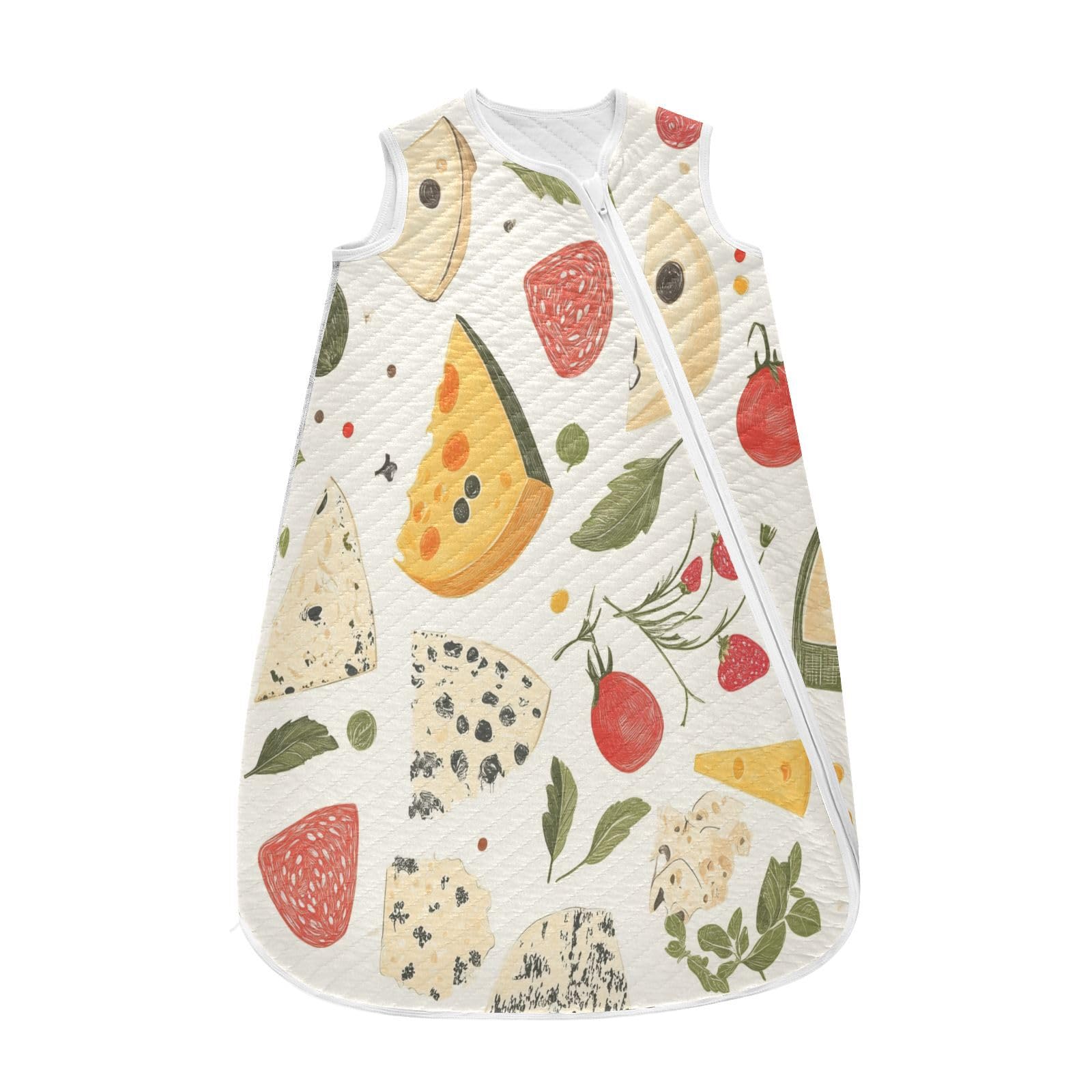 vvfelixl Elicious Cheese Baby Sleeping Bag Sleep Sack,Baby Wearable Blanket Sleep Suit for 0-6 Months