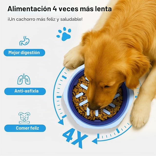 Foto 3 de 8 de Zivacate Comedero 2-en-1 Antiglutón para Perros y Gatos