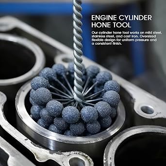 2 Inch Cylinder Hone Tool 240 Grit Flexible Ball Brush for Engine