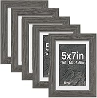 Vista 144 de VCK Paquete de 2 portarretratos de 8 x 10 pulgadas, roble natural, madera de alta gama con vidrio templado, para fotos de 5 x 7 pulgadas