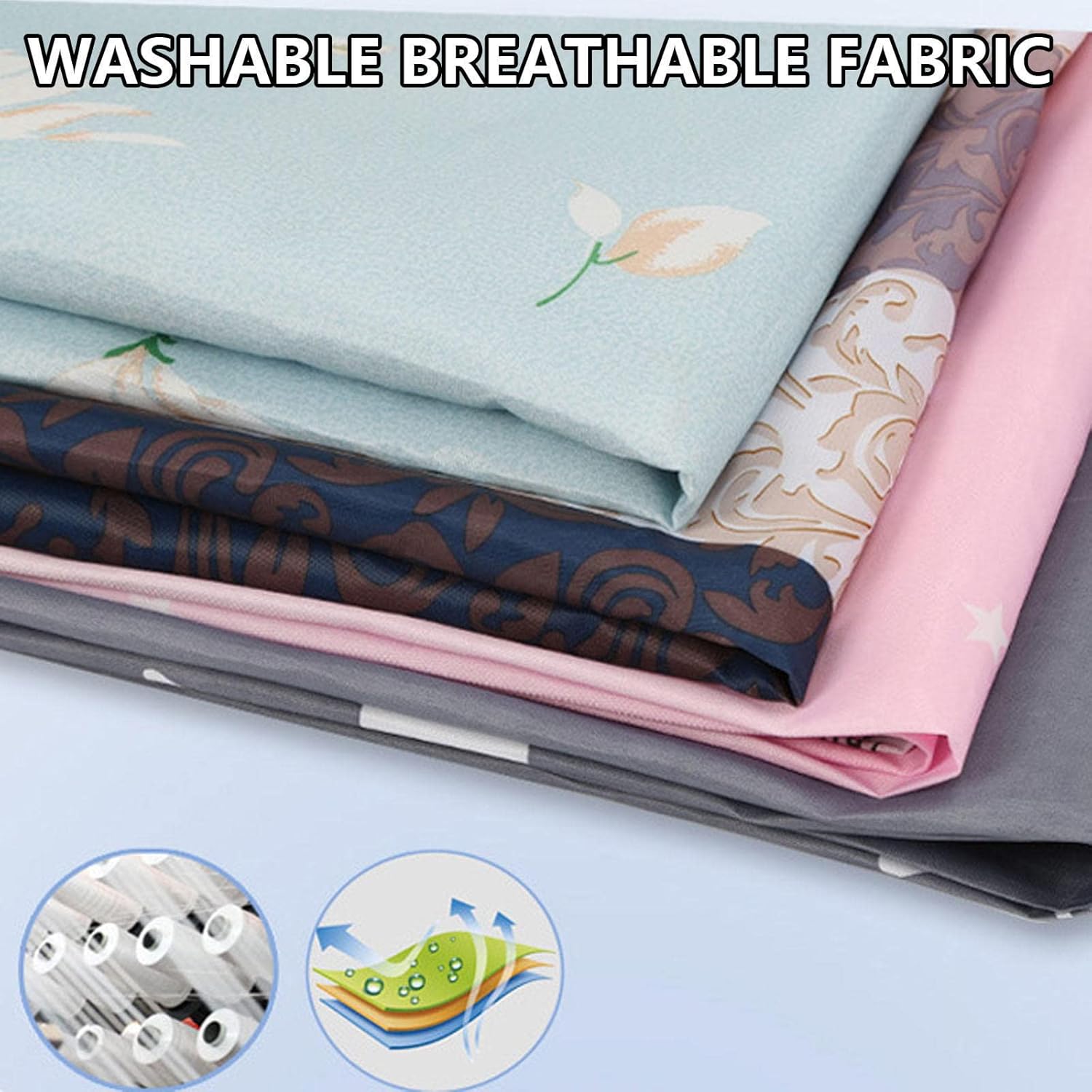 Portable Canvas Wardrobe,Fabric Wardrobes with Hanging Rail,Fabric Cover,Clothes Closet Storage Organizer for Clothes,Shoes,Red-129x45x167cm