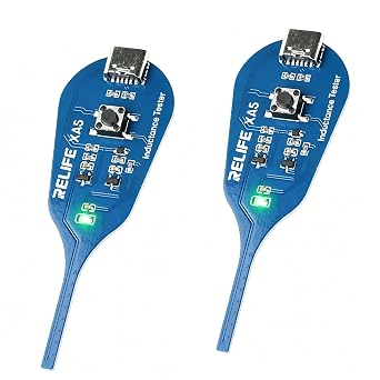 Mini Inductor Tester, Type-C Powered High Precision Mainboard Coil Testing Tool, Fast Inductance Fault Detection Diagnosis Repair Tool for Mobile Phone Electronic Components-2 Pcs Blue