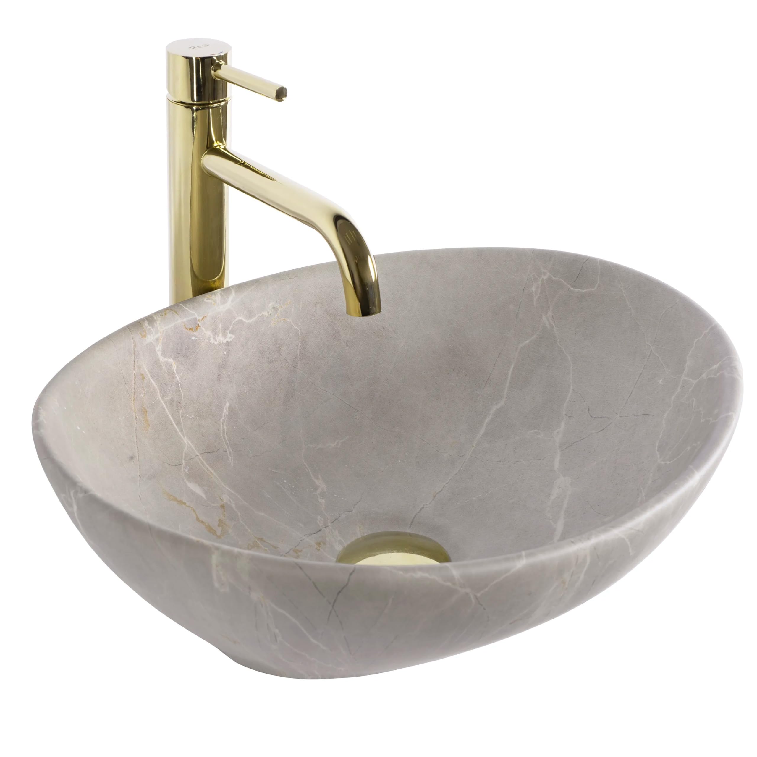 Rea, Ceramiczna Umywalka Nablatowa Sofia Beige Matt, Beżowa, 41 X 34,5 X 15 Cm