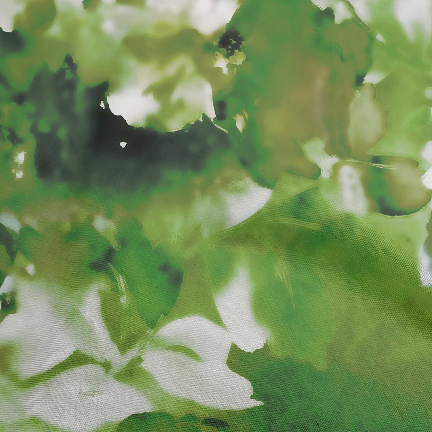 oneOone Polyester Spandex Teal Green Fabric Abstract-Blurred Floral Pattern Sewing Material Print Fabric by The Yard 56 Inch Wide