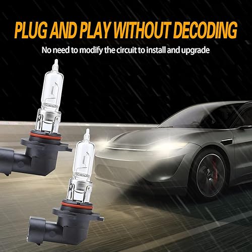 Miniatura 4 de Tesnaao Paquete de 2 bombillas halógenas para automóvil, 12 V 55 W, lámparas de cuarzo para automóvil, reemplazos de bombillas duraderos,