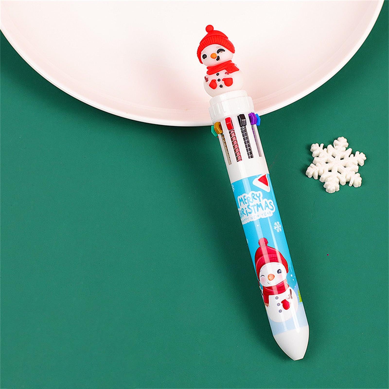Retractable Multicolor Pen Christmas Ballpoint Pen for Student Calss Reward Christmas Party Favor — view 9