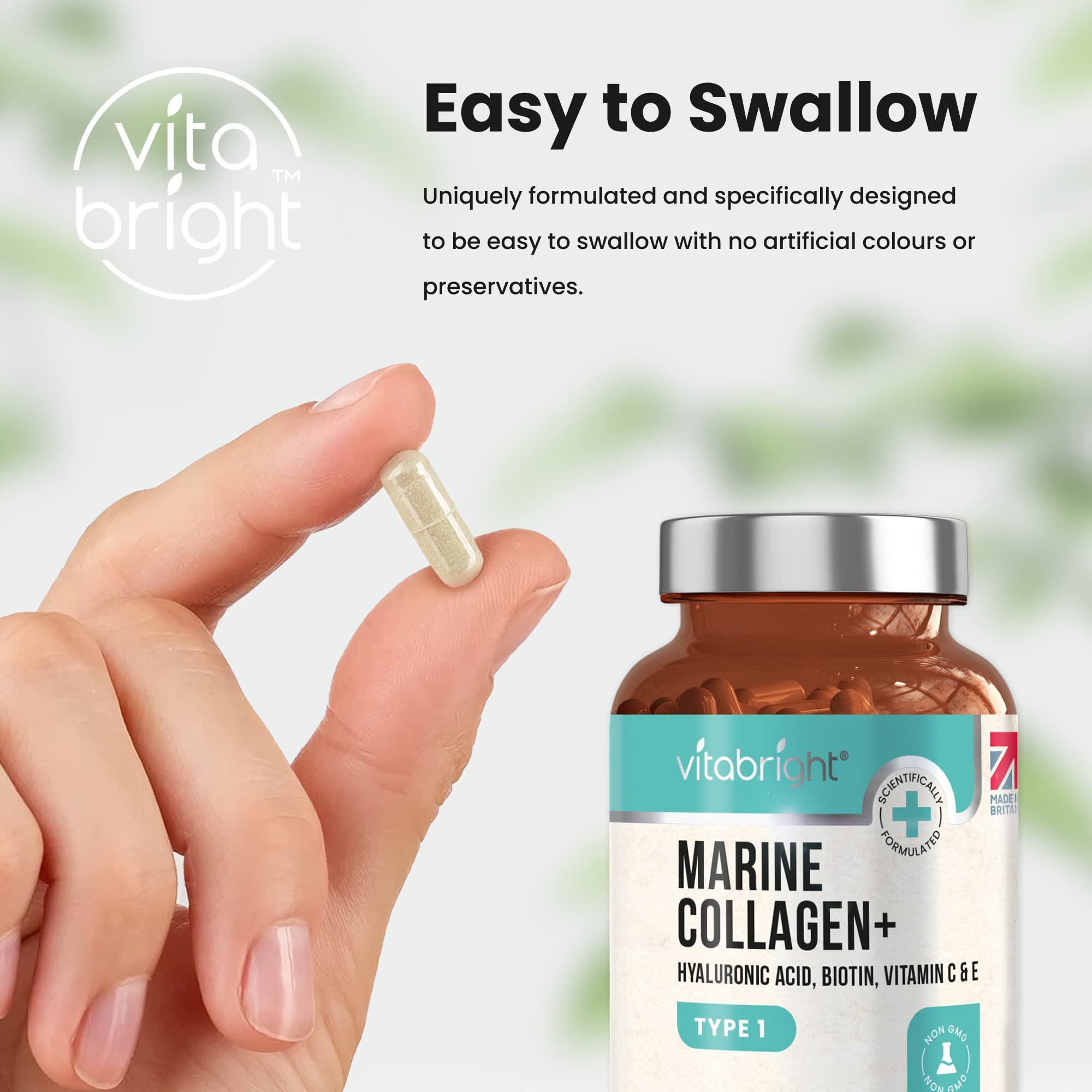 Marine Collagen Capsules 1000mg 120 Capsules 9 Powerful Skin