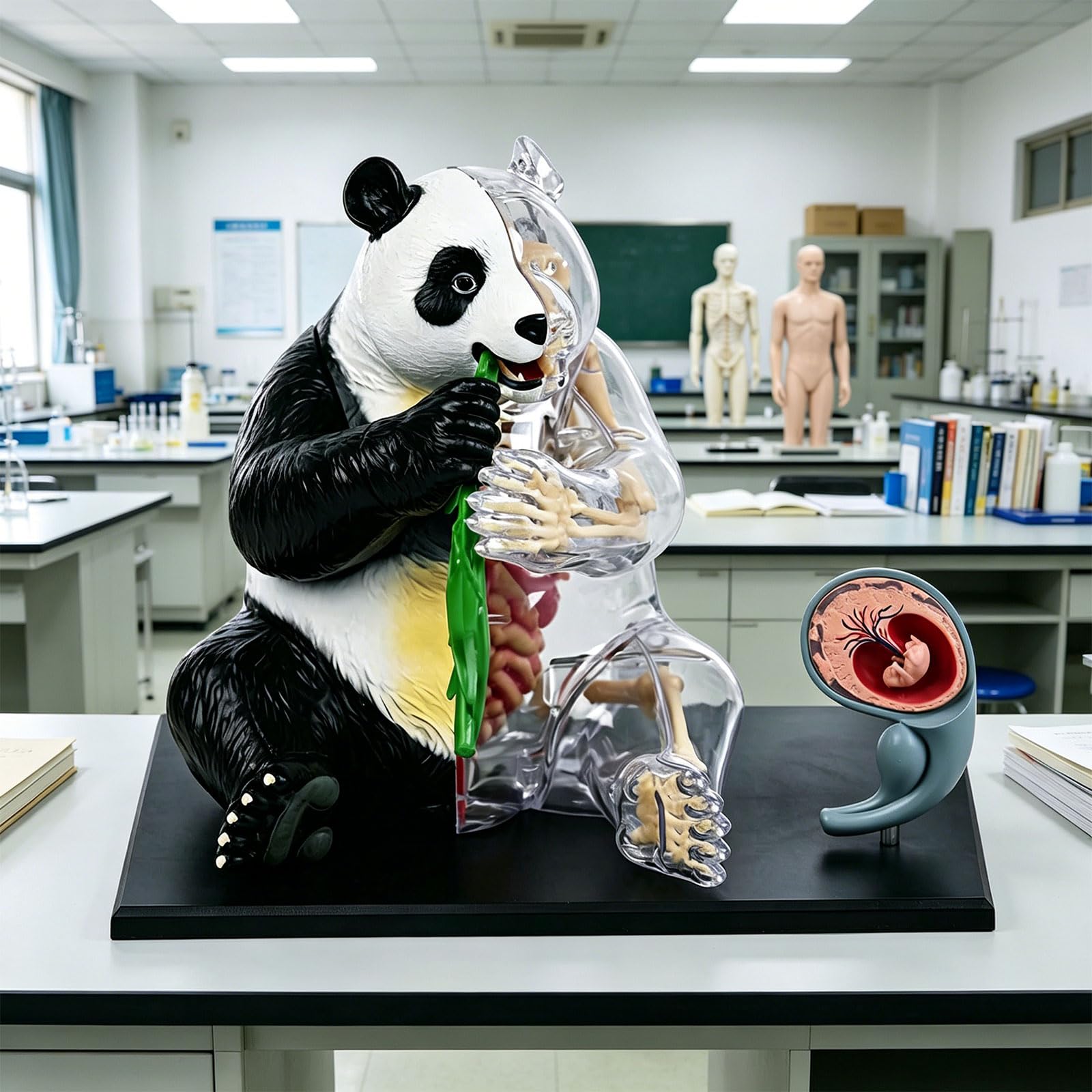 Detailliertes medizinisches Panda Anatomiemodell, Körperstruktur Dissektionsmodell Set für Schüler, Lehrer und Biologie Enthusiasten, Panda Anatomie