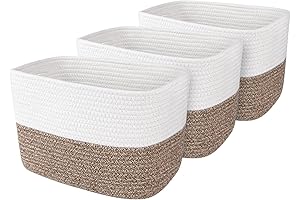 Shelf baskets for organizing- WISELIFE Storage 3 Pack