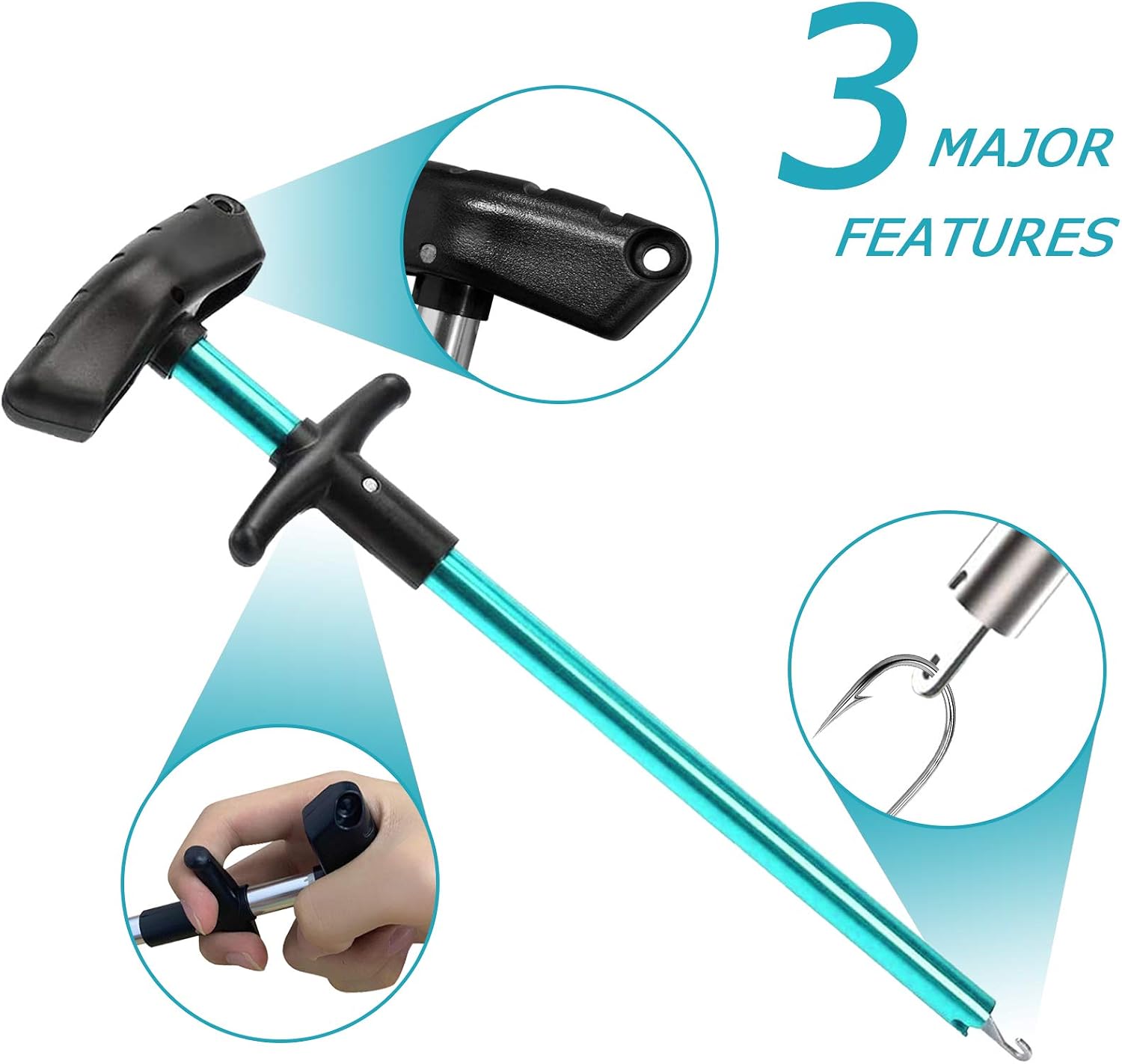 Fish Hook Remover, Easy Reach and Portable Aluminum Fish Hook Remover Tool, Pro Fishing Hooks Extractor, Squeeze-Out Fish Hook Separator Tools Multiple Choice Fast Decoupling No Injury