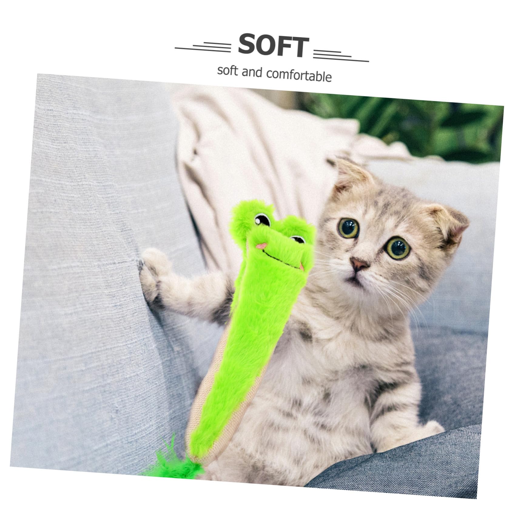 UKCOCO Jouet Chat Herbe Chat Mordre Jouet Chaton Intérieur Interactionnel Chaton Mâcher Intérieur Mâcher