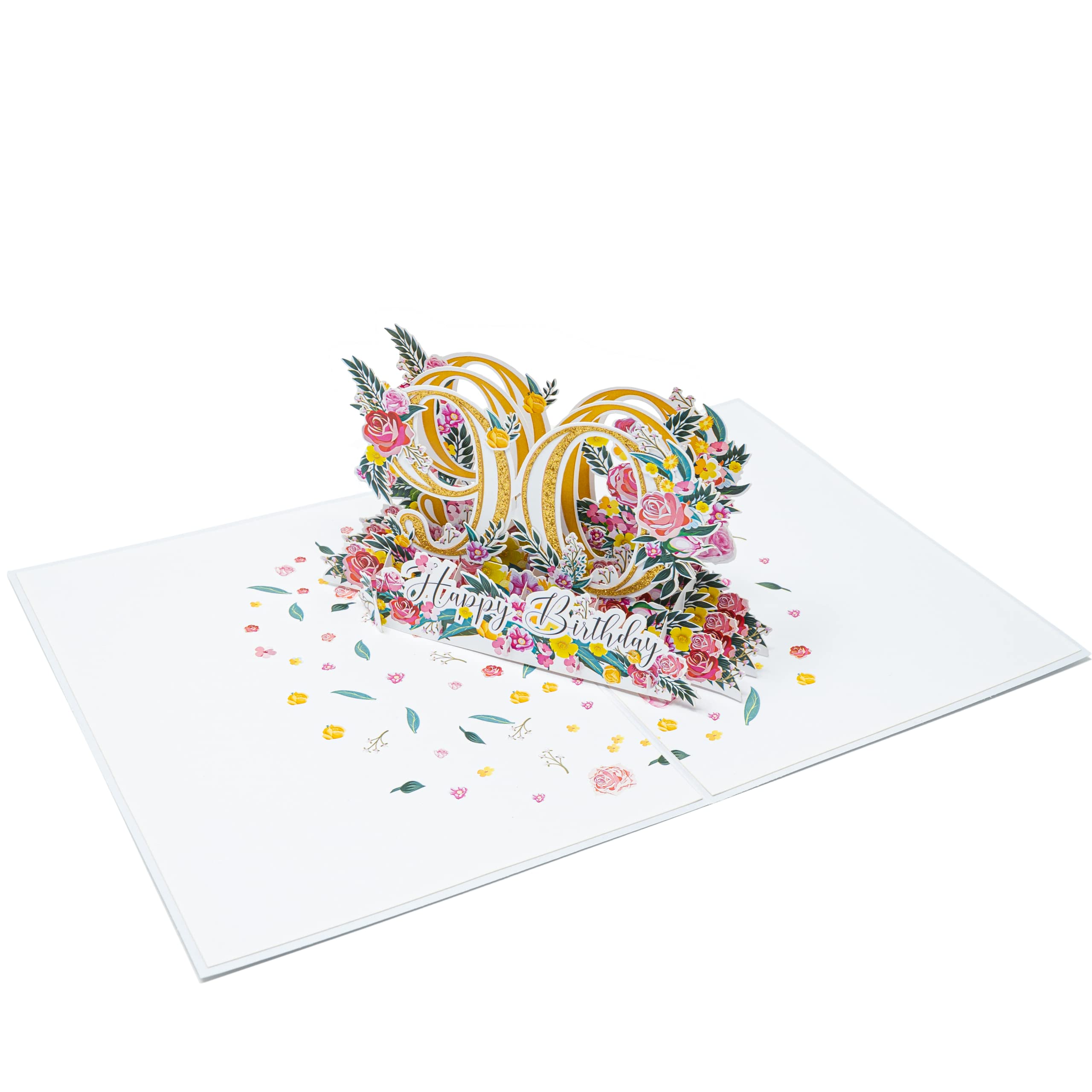 LIMAH Biglietto Pop-Up 3D Lavanda – Fiori Che Si Aprire, Per Compleanno Festa Della Mamma San Valentino, Bianco E Viola, Con Busta