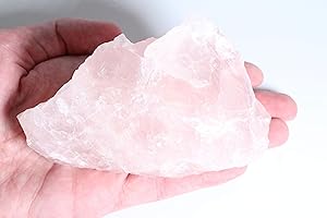 Raw Rose Quartz Chunk for Crystal Healing and Artistic Endeavors