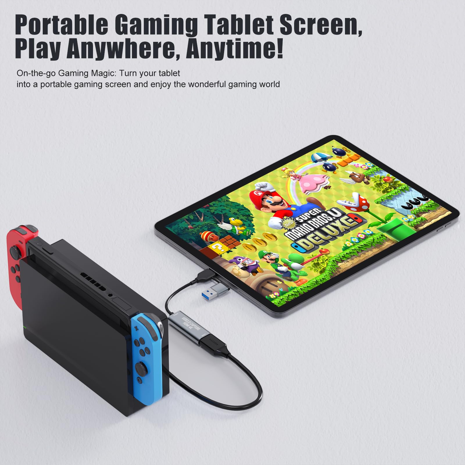 Scheda di Acquisizione Video, HDMI 4K60Hz Ingresso, USB C 1080P 30FPS HD Streaming Registrazione, e Gaming, Scheda di acquisizione HDMI OBS Compatibile con Switch PS5 Xbox MacBook PC Camera