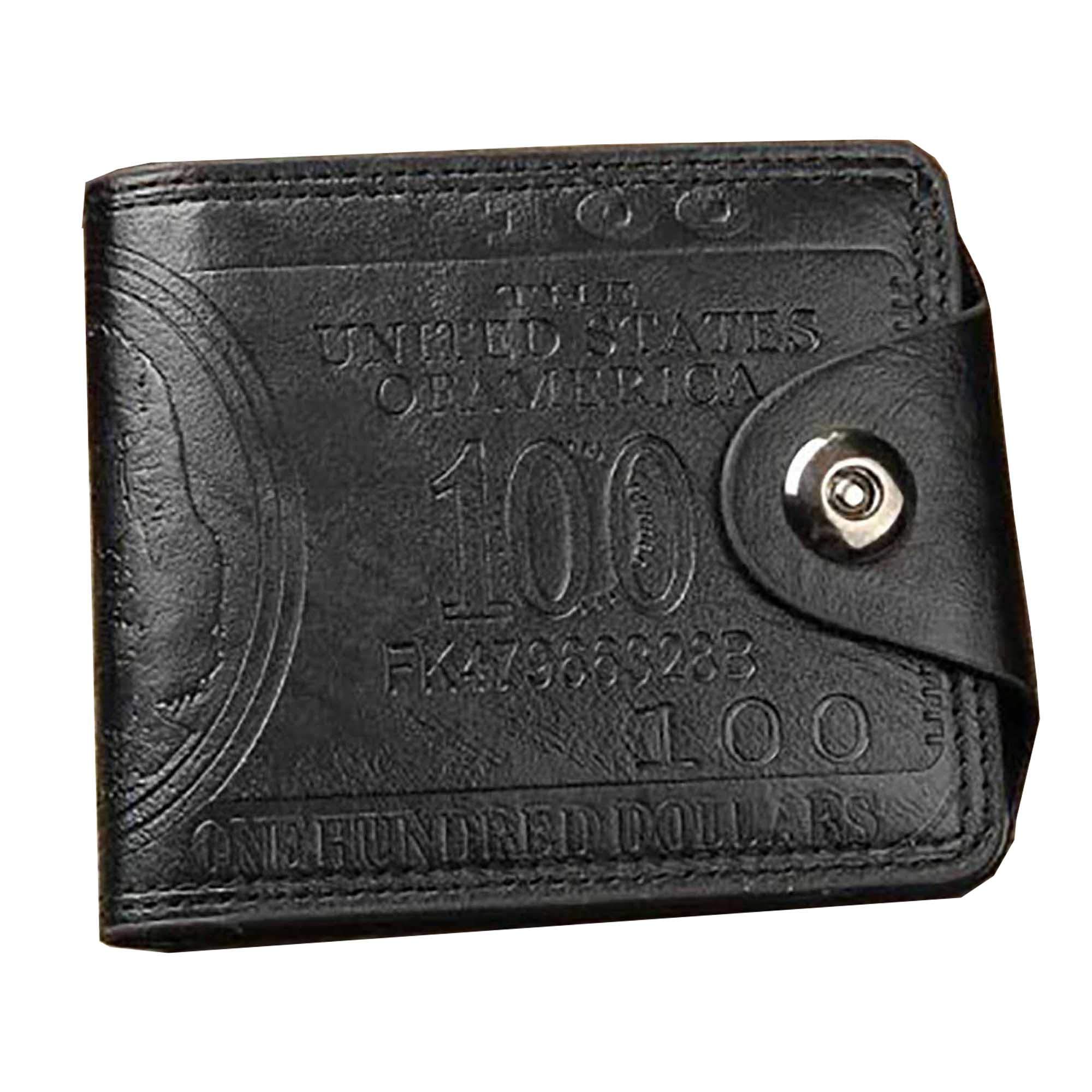 Portefeuille Homme Cuir Motif USA - Luxe, Tout En Un, Marron, Neuf Avec étiquettes