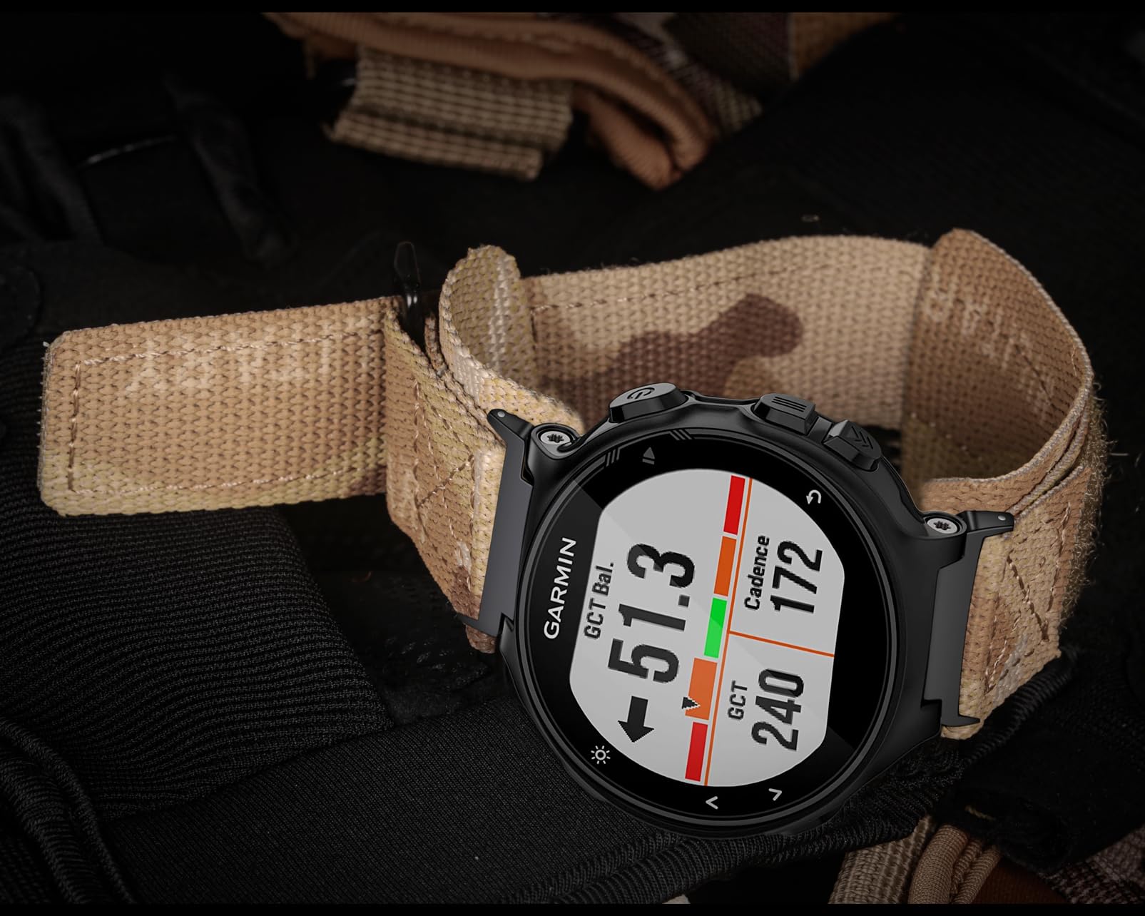 Bracelet de montre de rechange robuste compatible avec Garmin 220/230/235/620/630/735XT/235 Lite Forerunner 235, pour homme et femme