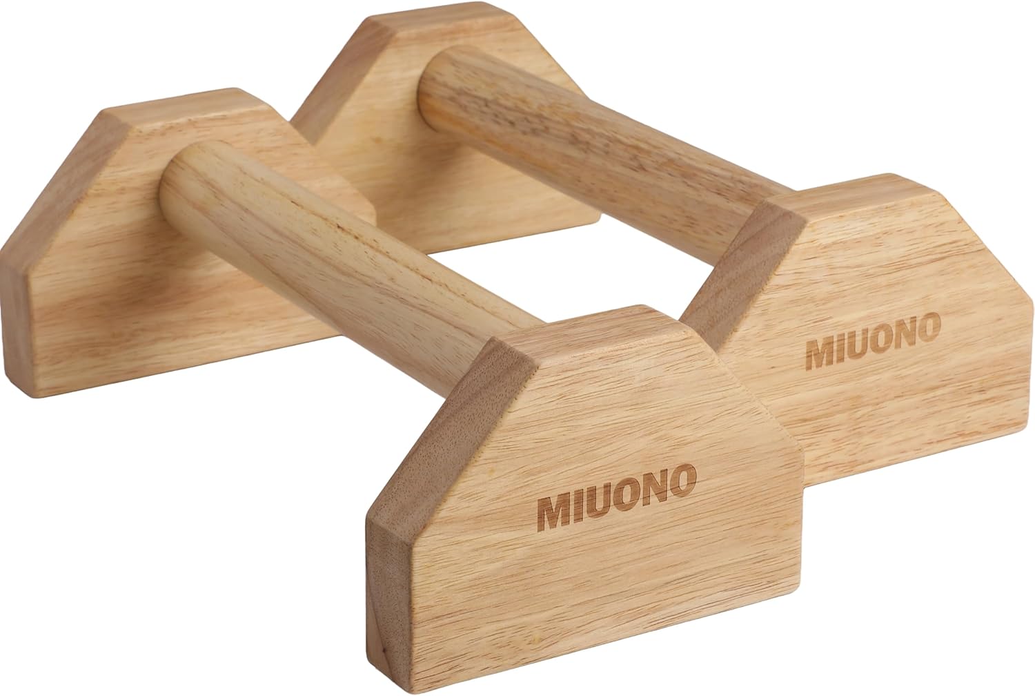 Parallettes Push Up Bar, Oak Wood Calisthenics Equipment for Home Gym with Non-Slip Base, Handstand Trainer Push Up Handles for Floor Dip Workout and Strength Training