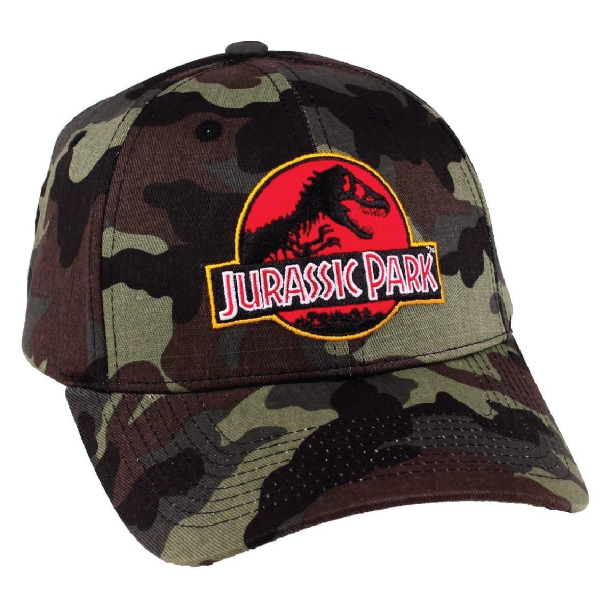 Cotton Division Unisex Multicolored Jurassic Park Camo Logo Men Cap Multicolour, 100% Cotton,