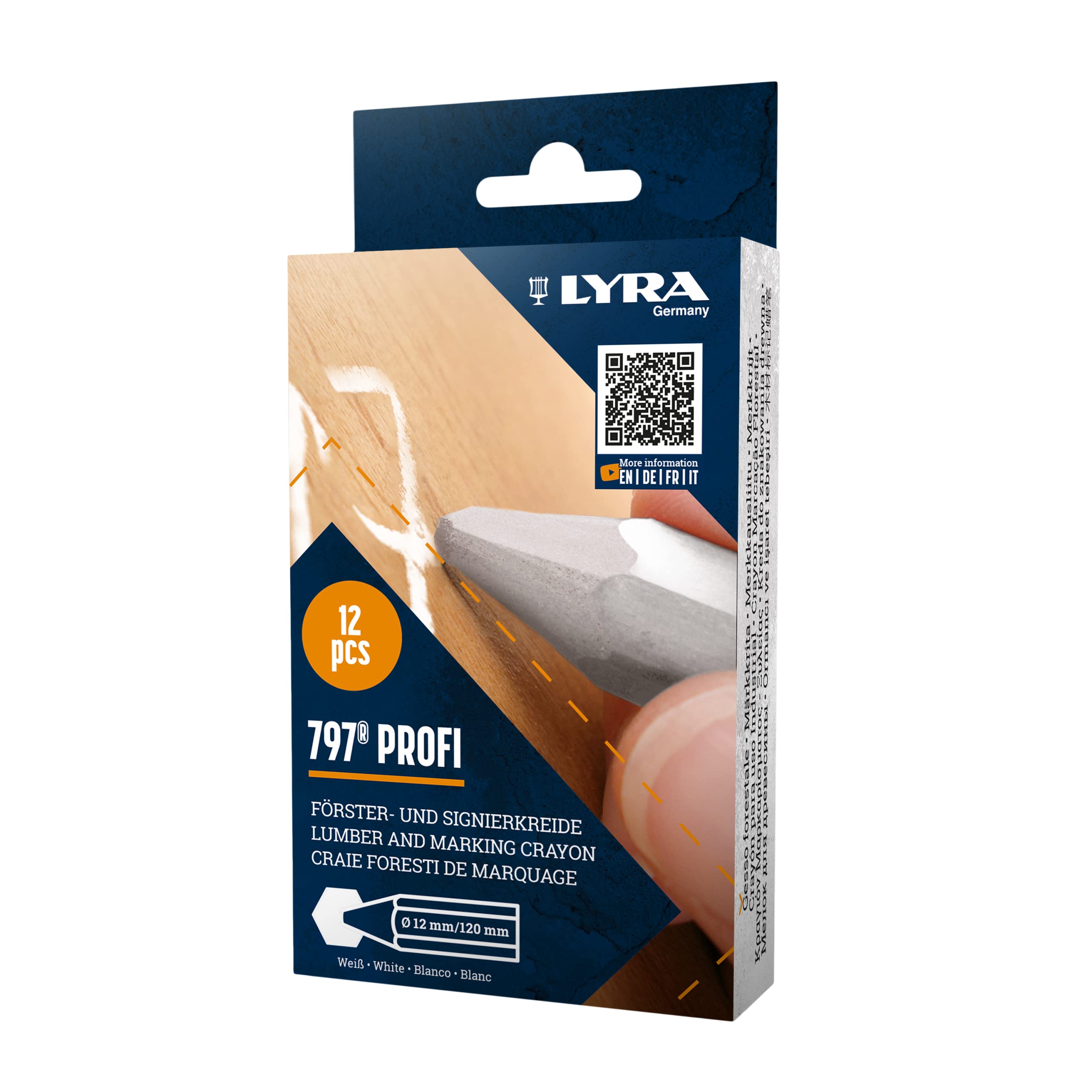 Forum - Lyra gesso bianco 120x12mm cera