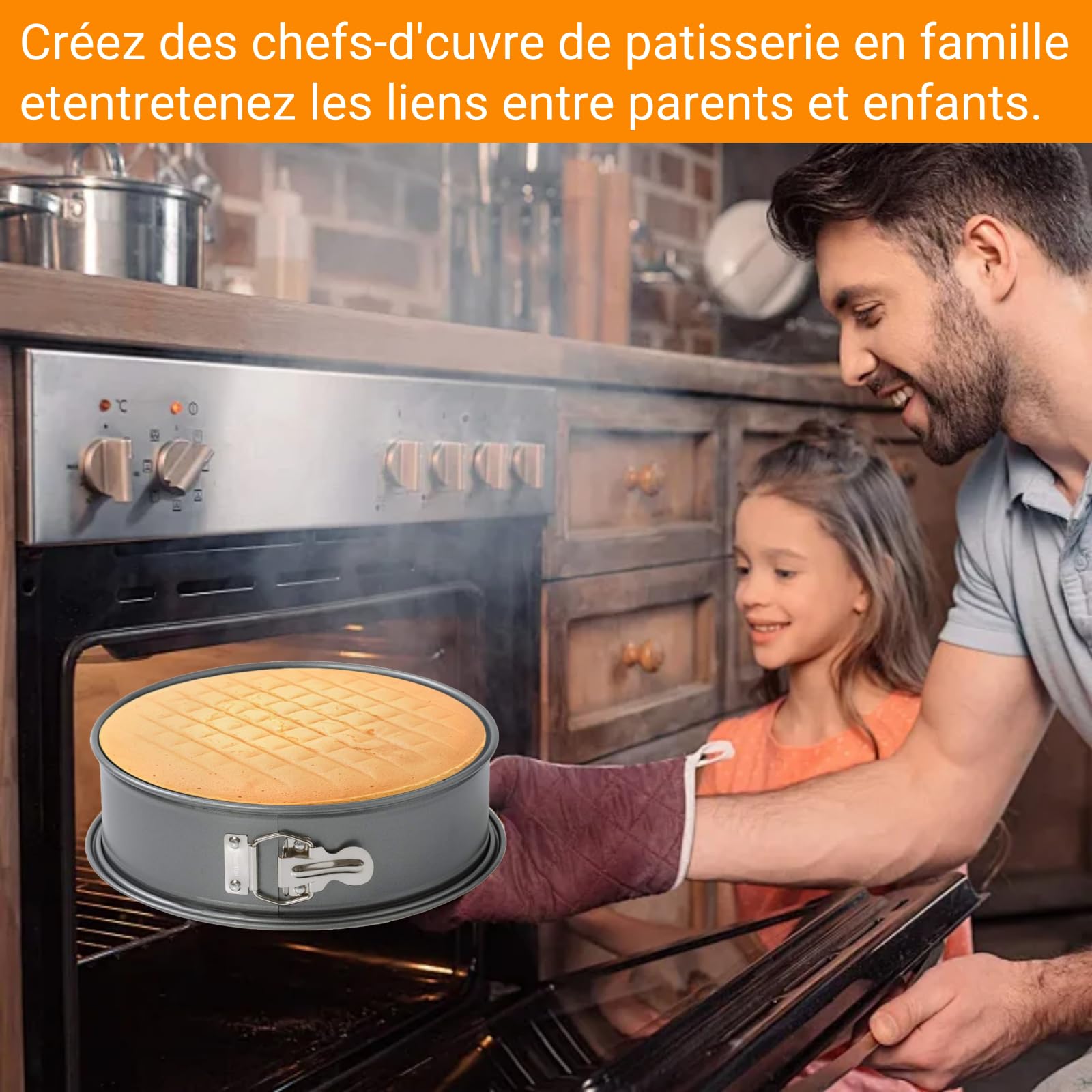 Molde redondo para tartas (4, con revestimiento antiadherente y fondo extraíble, sellado, ideal para el uso diario en repostería, 15 cm, 18 cm, 22 cm, 25 cm)