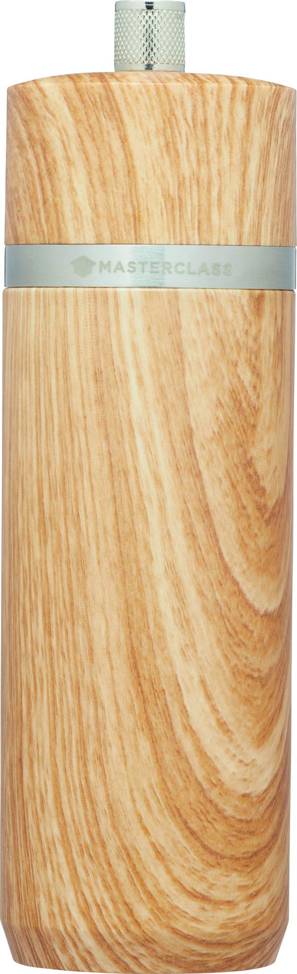 Masterclass Brown Salt Or Pepper Mill, 17Cm, Beech - Stainless Steel - Salt And Pepper Mills